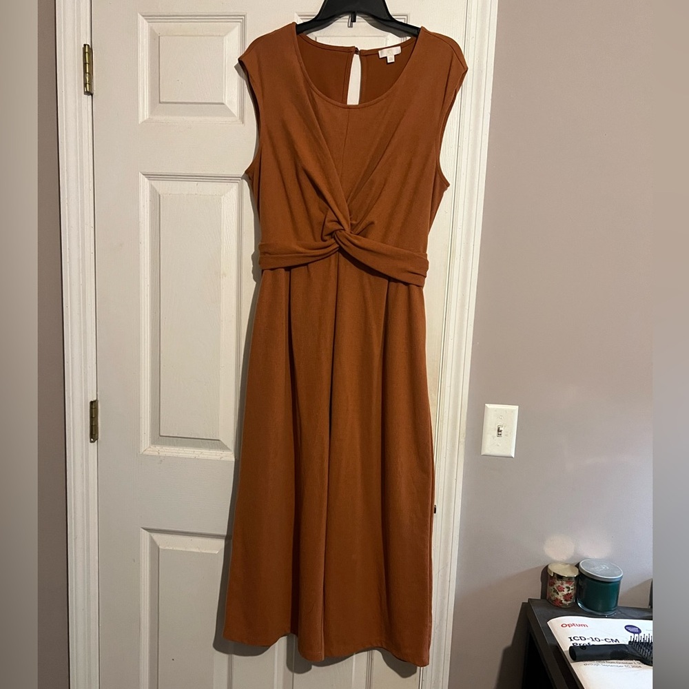 Charming Charlie XL jumpsuit. Burnt orange